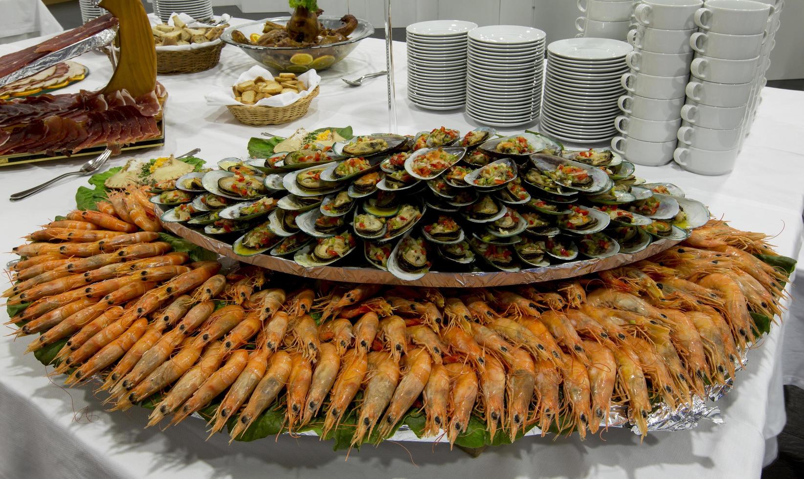 Buffet of sea food in Portugal photo