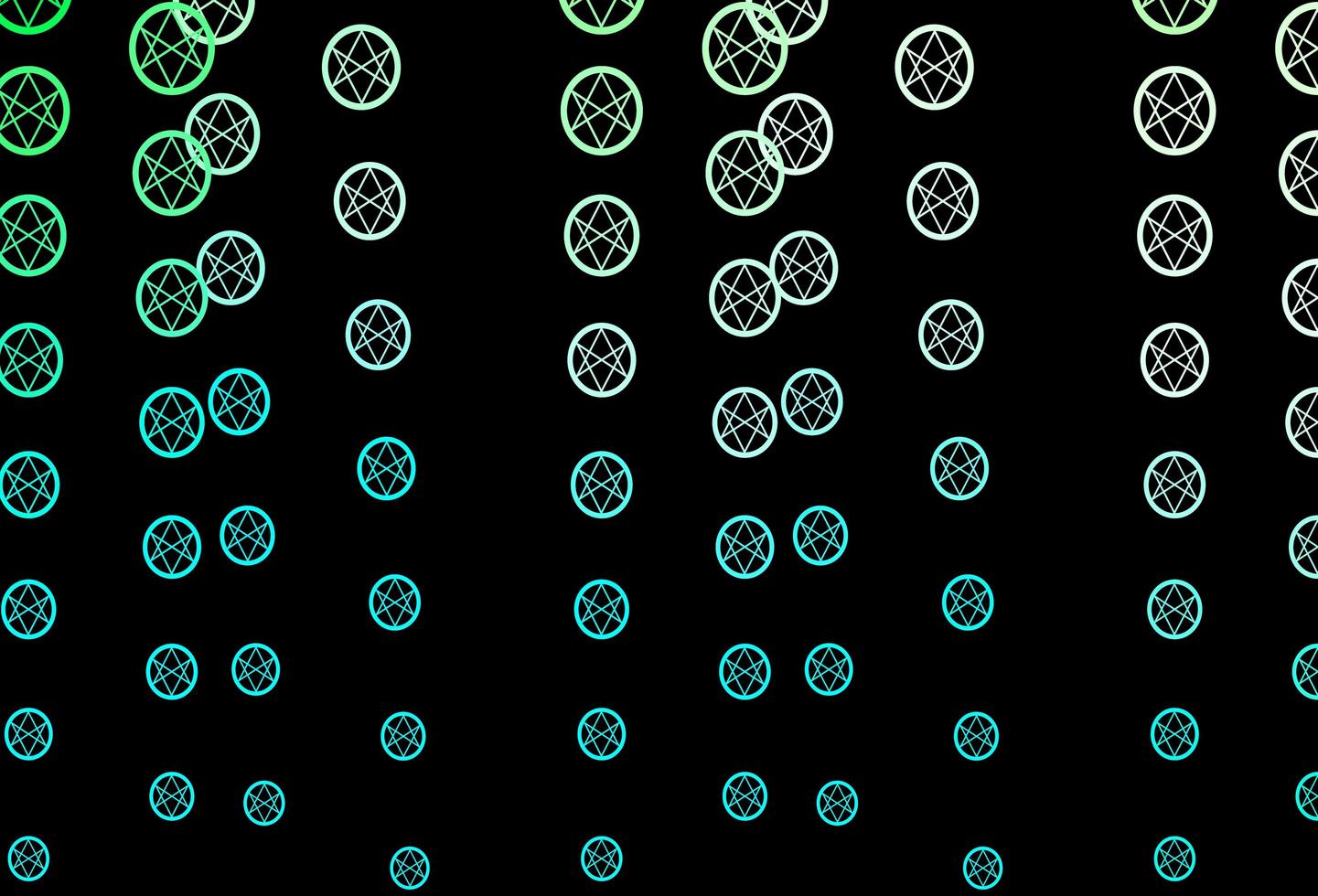 Dark Green vector backdrop with mystery symbols.