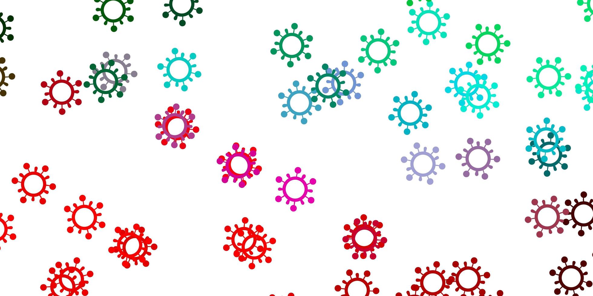 Light green, red vector texture with disease symbols.