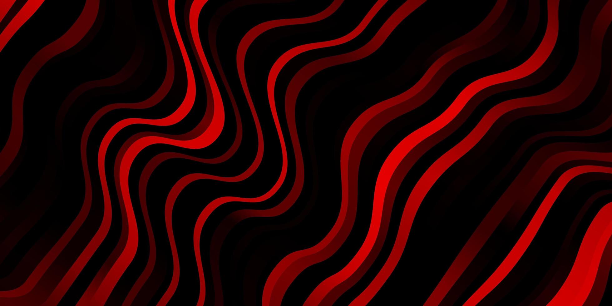 Dark Red vector texture with curves.