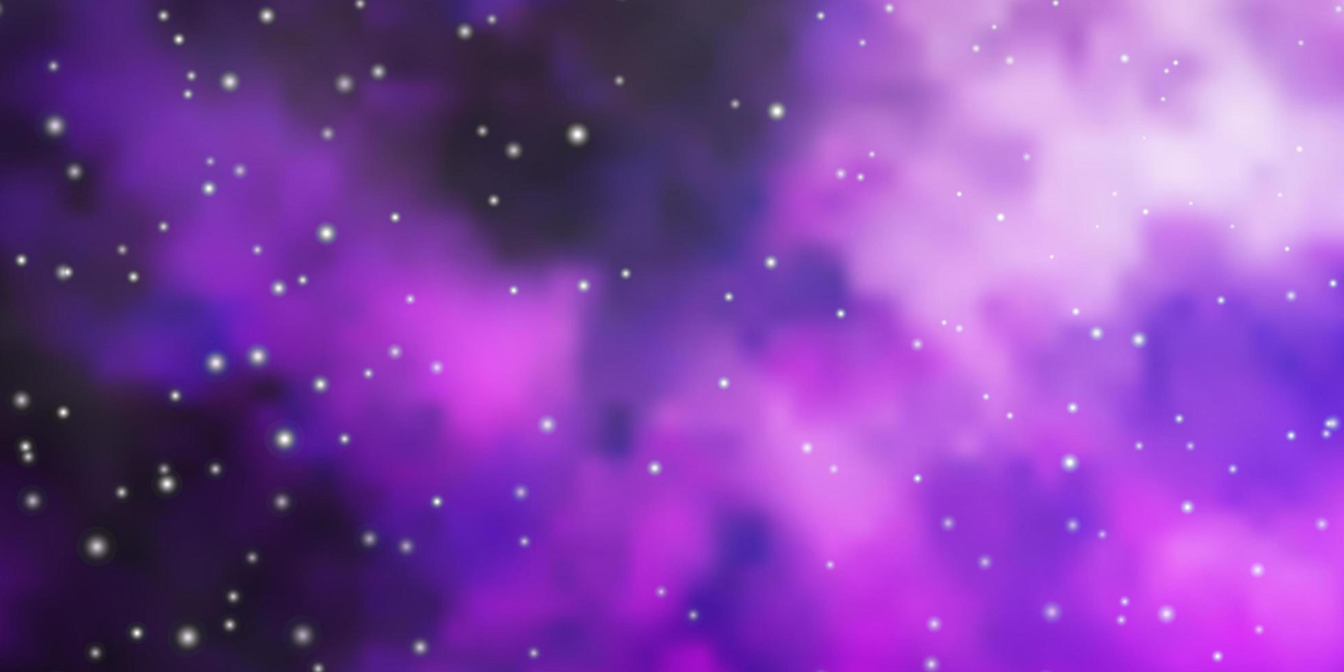 patrón de vector púrpura claro con estrellas abstractas.