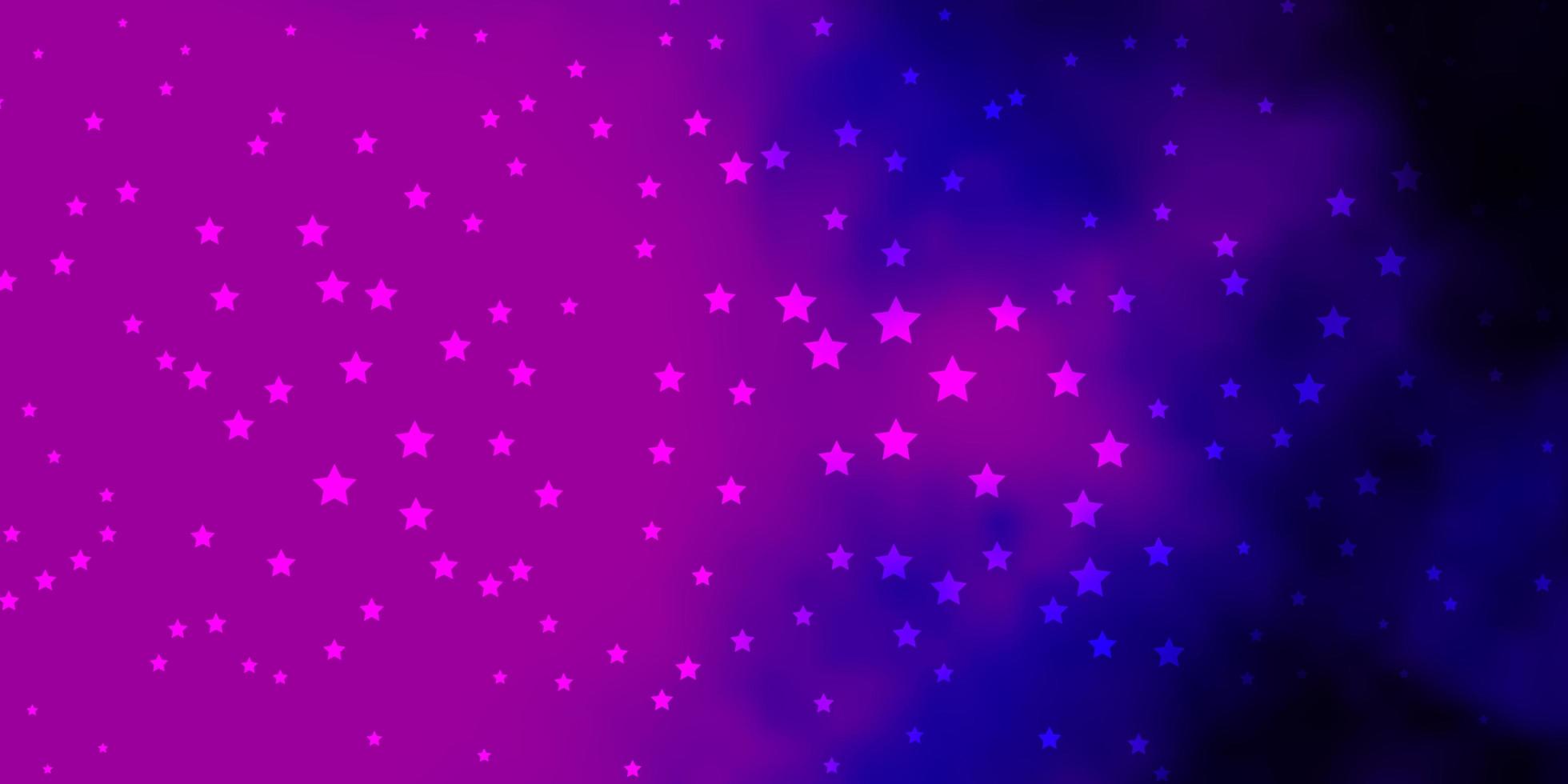 patrón de vector de color púrpura oscuro con estrellas abstractas.