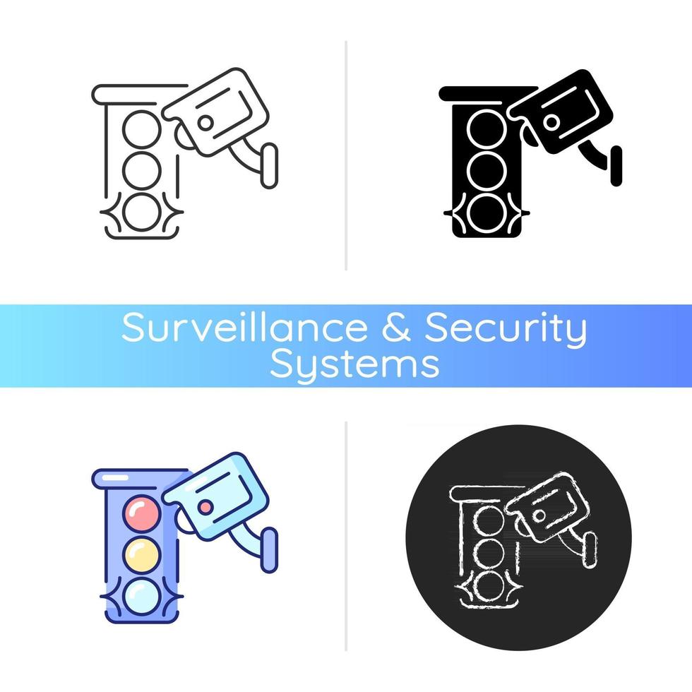 icono de cámara de control de tráfico vector