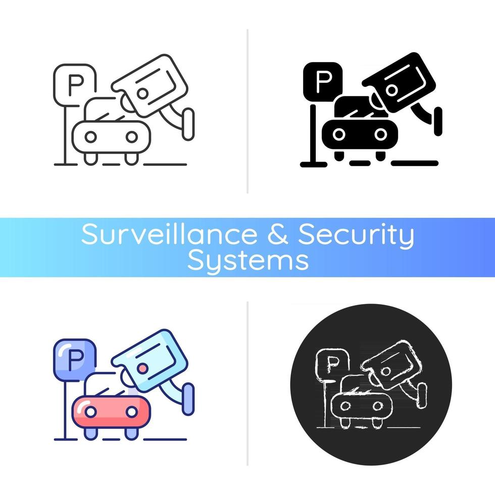 prevención de secuestro con el icono de imágenes de la cámara de seguridad vector