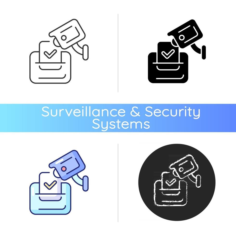 icono de video de observación de elecciones vector