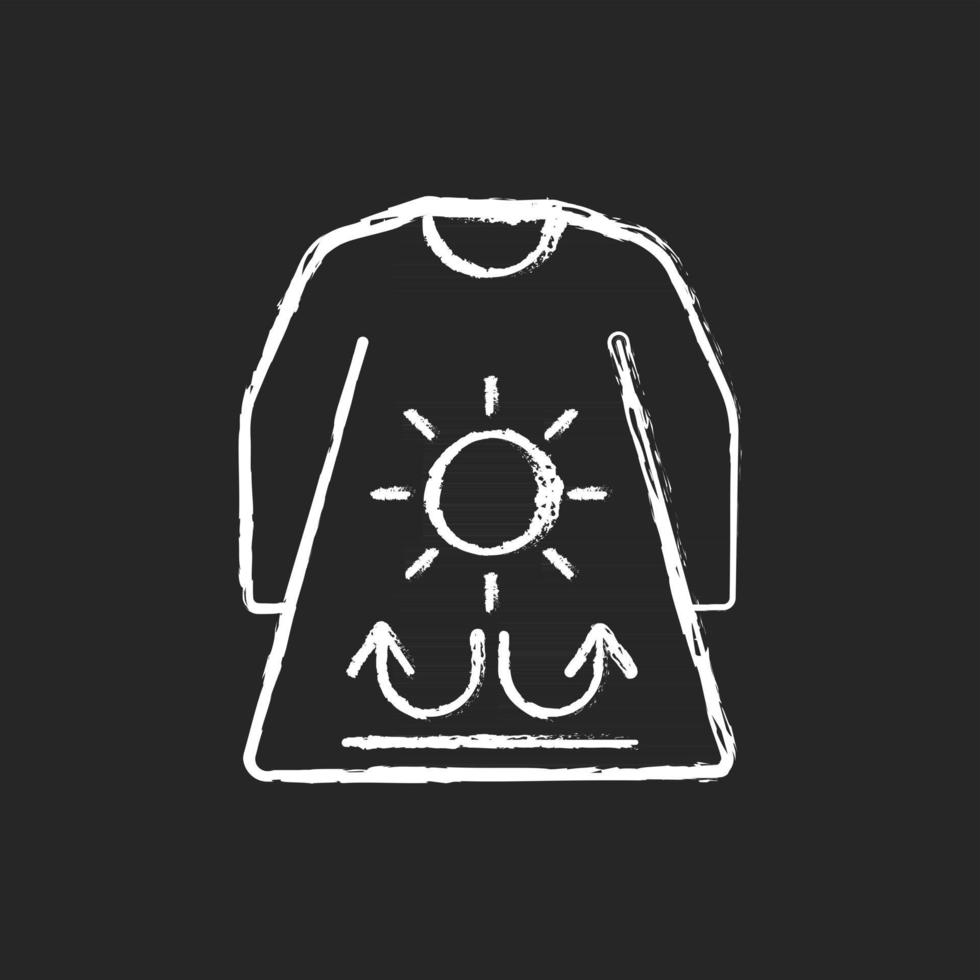 Long sleeves and loose clothing chalk white icon on dark background vector