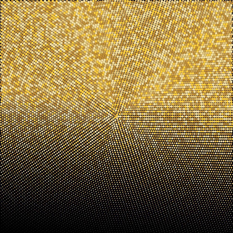 Golden Glitter Halftone Dotted Backdrop Gold Retro Pattern vector