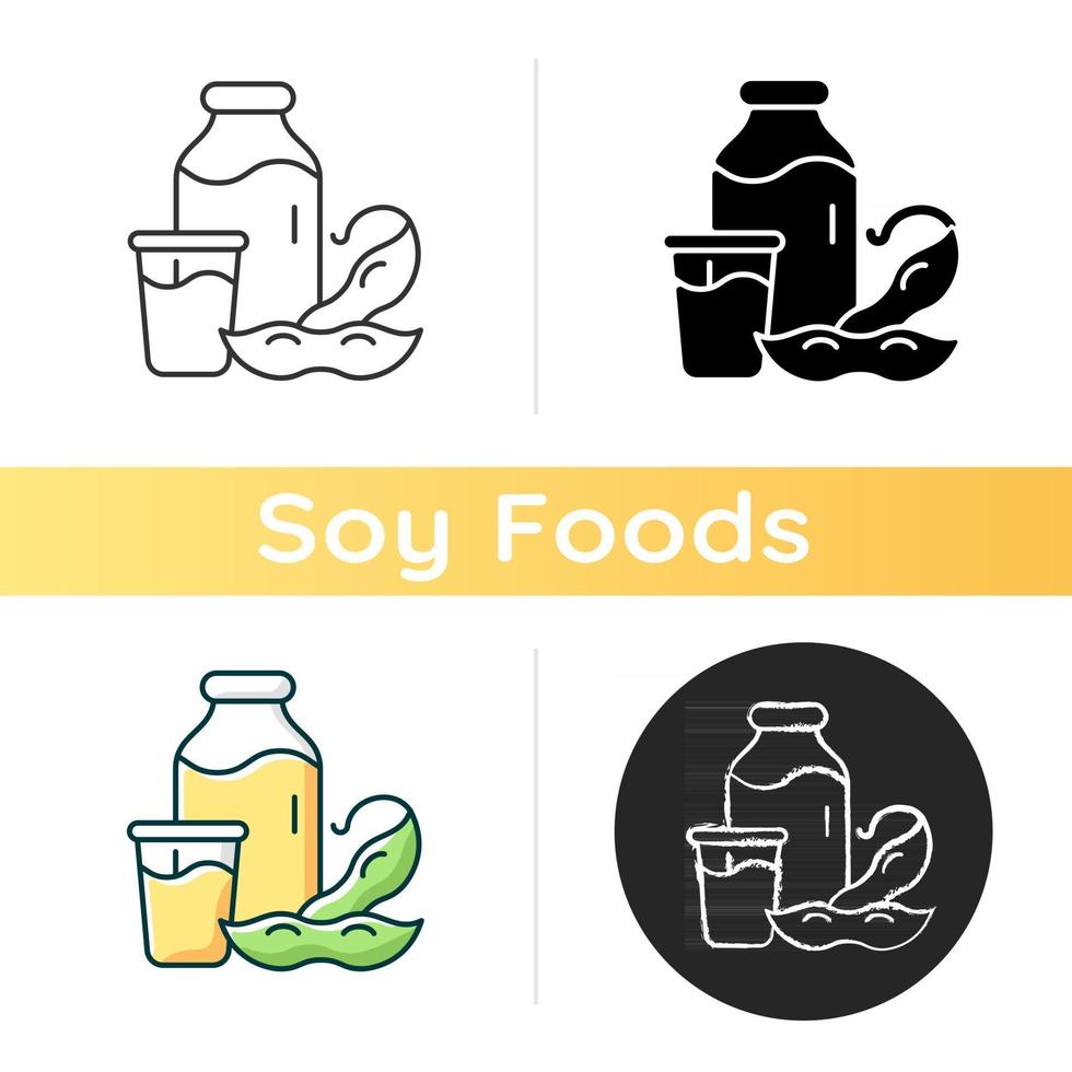 icono de leche de soja vector