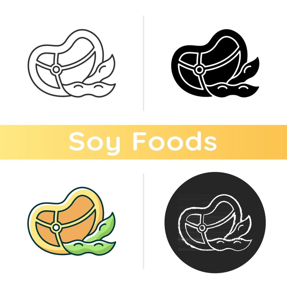 Soy meat icon vector