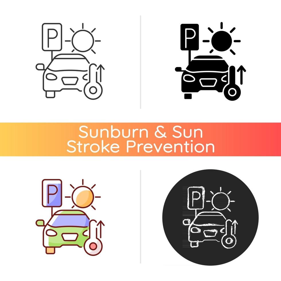 Not staying in parked car icon vector