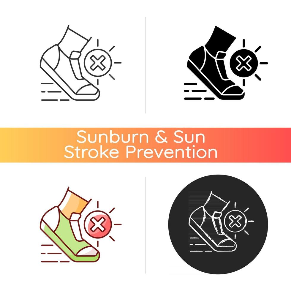 No sports in sun heat icon vector