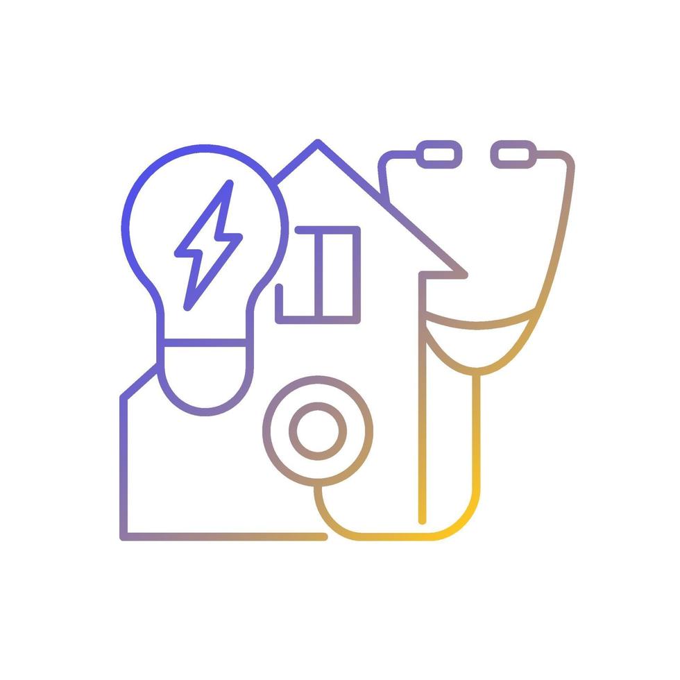 Energy audit gradient linear vector icon