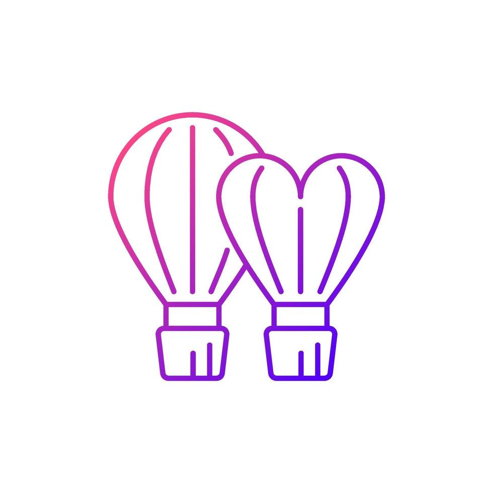 Taiwan International balloon festival gradient linear vector icon.