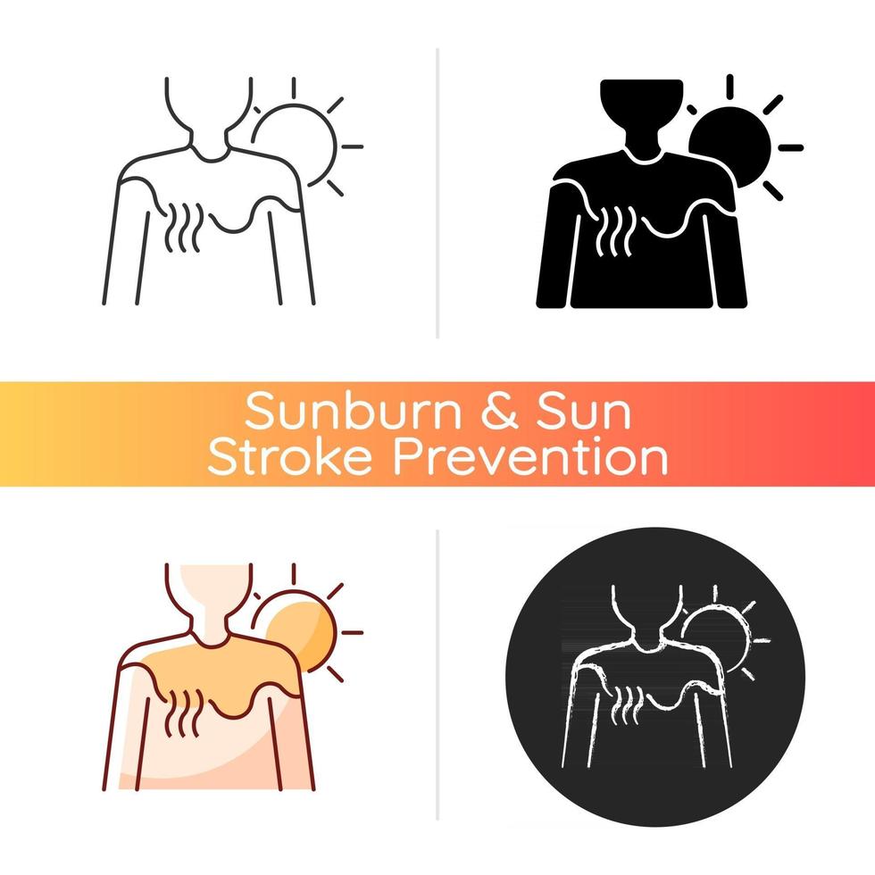 Sunburn vector icon