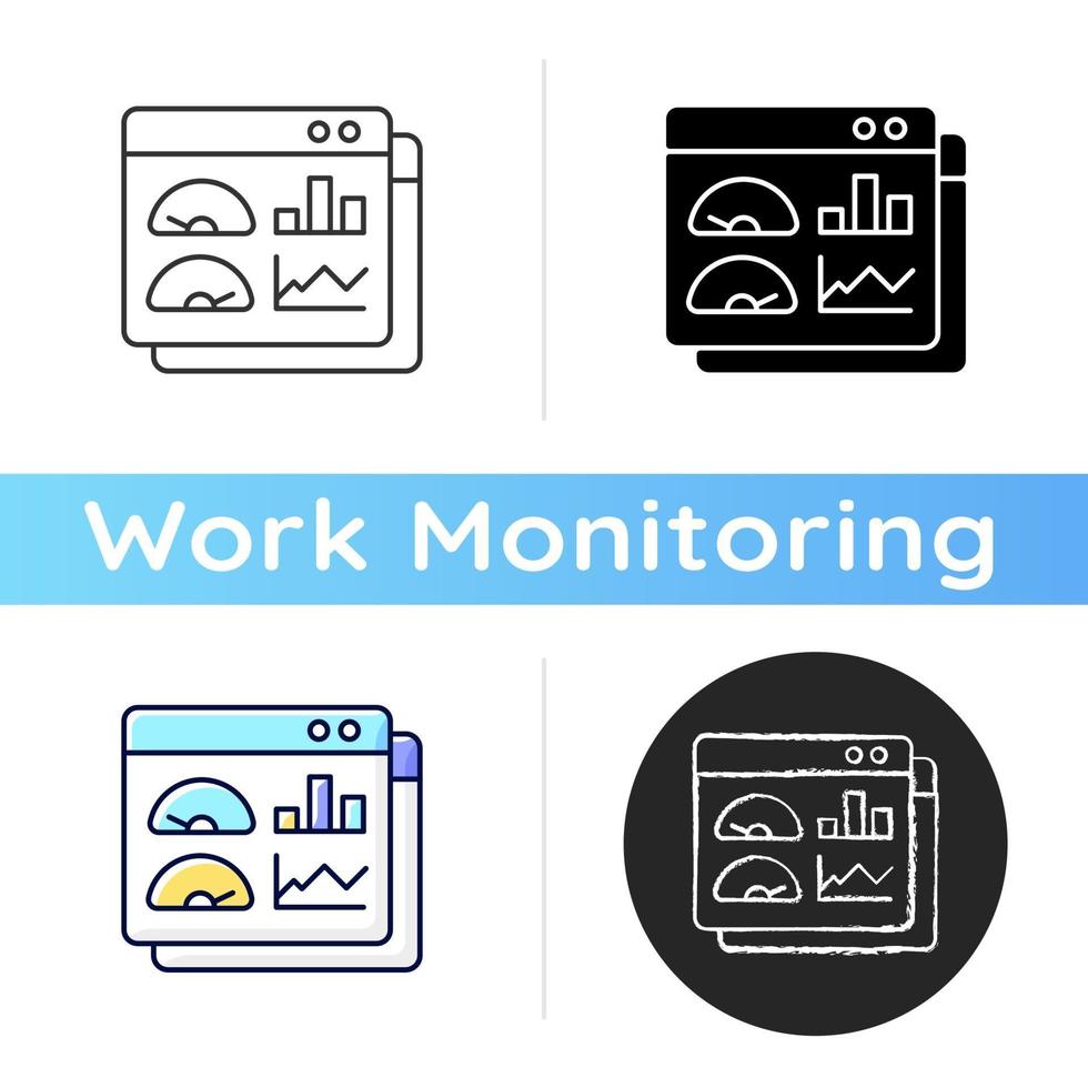 Productivity dashboard icon vector