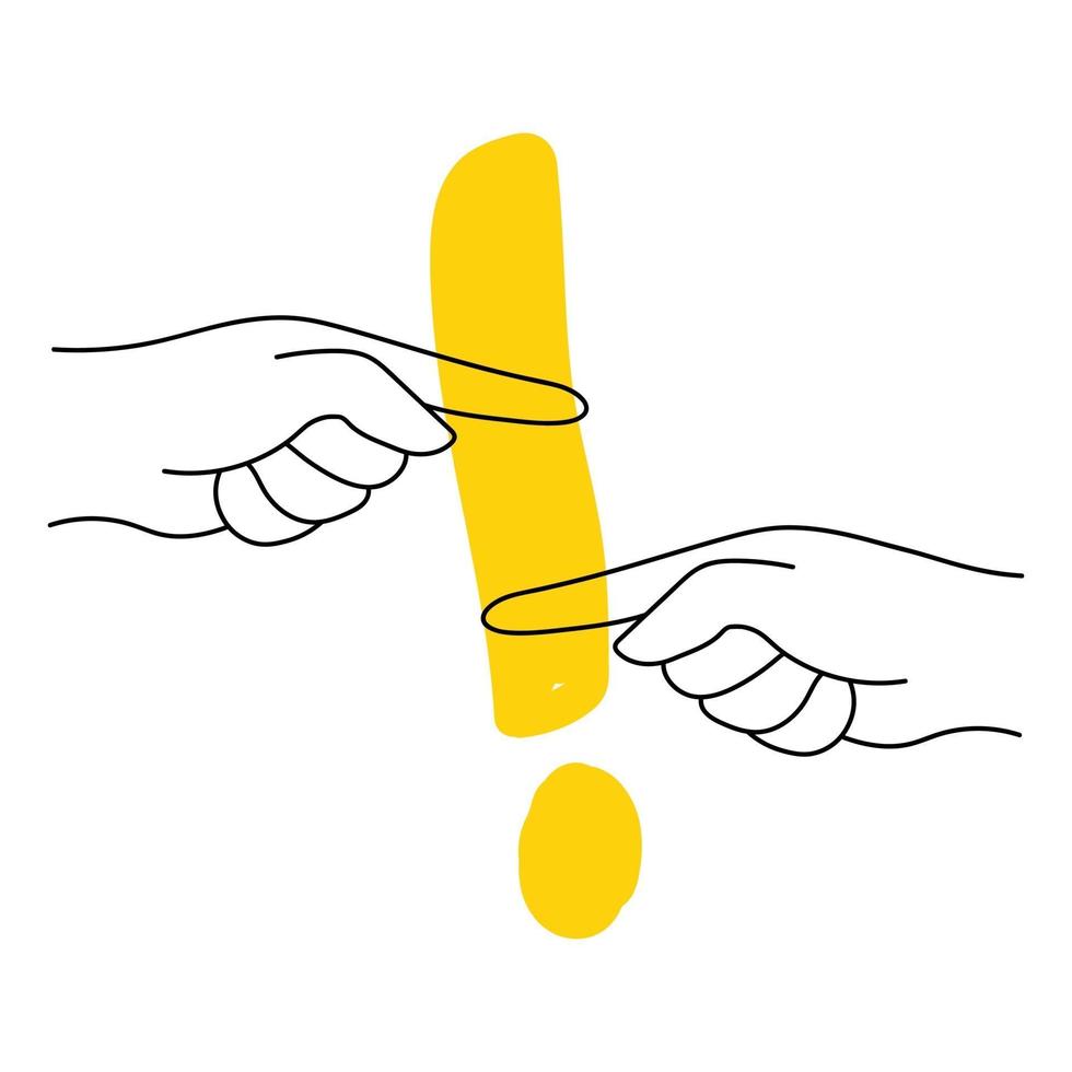 Two hands point at each other accusation concept vector