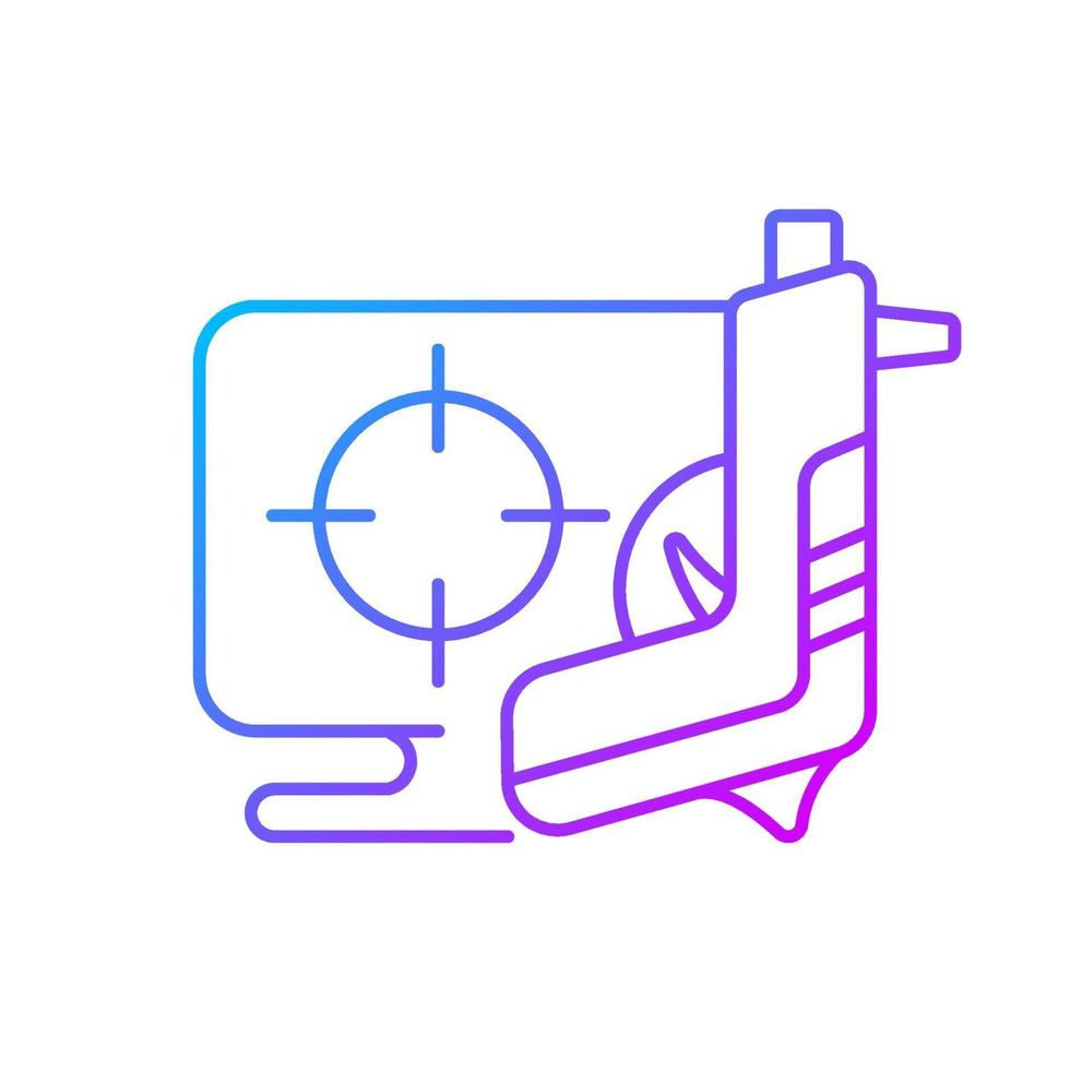 Shooter game gradient linear vector icon