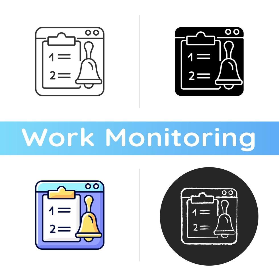 Online reminder icon vector