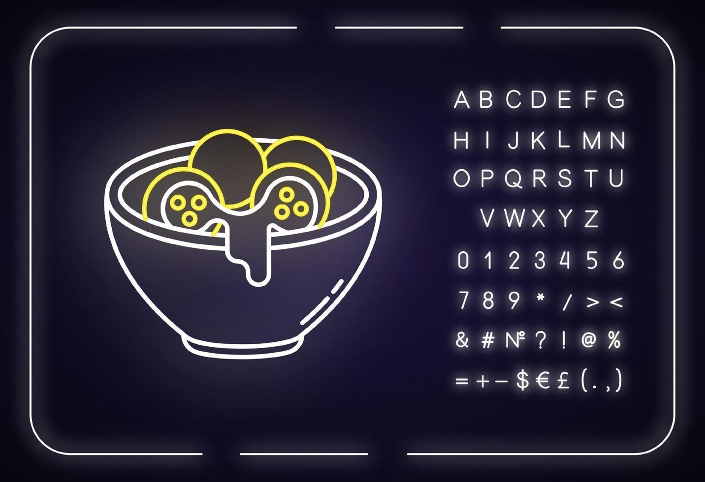 Cheese bread neon light icon vector