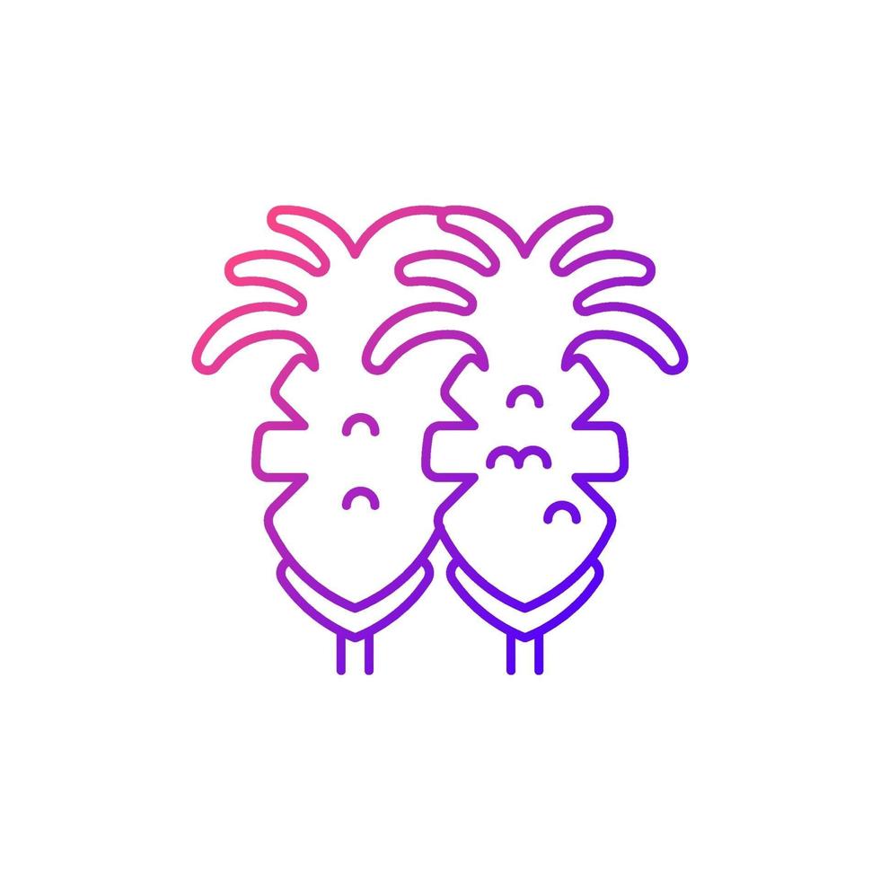 Fried squid black linear icon for white theme. vector