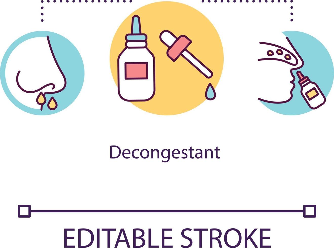 Decongestant concept icon vector