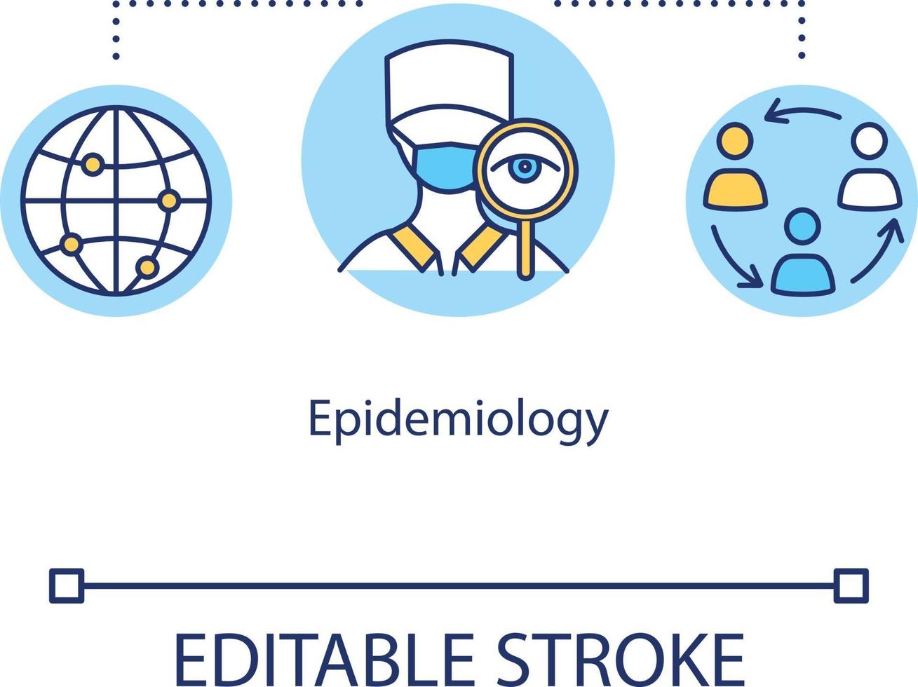 Epidemiology concept icon vector