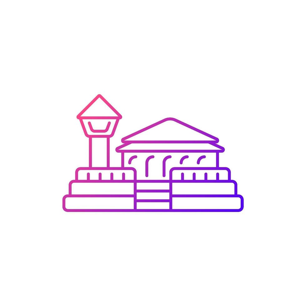Fort Zeelandia gradient linear vector icon.