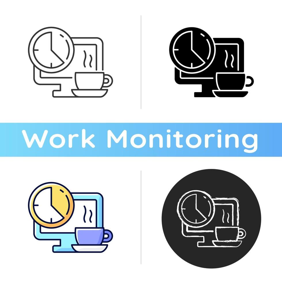 Breaks in work graphic icon vector