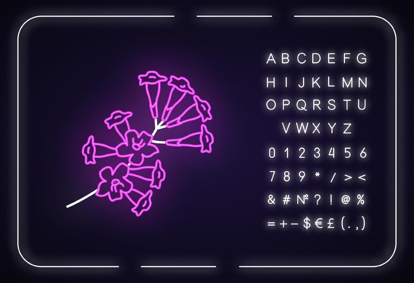 Plumeria neon light icon vector