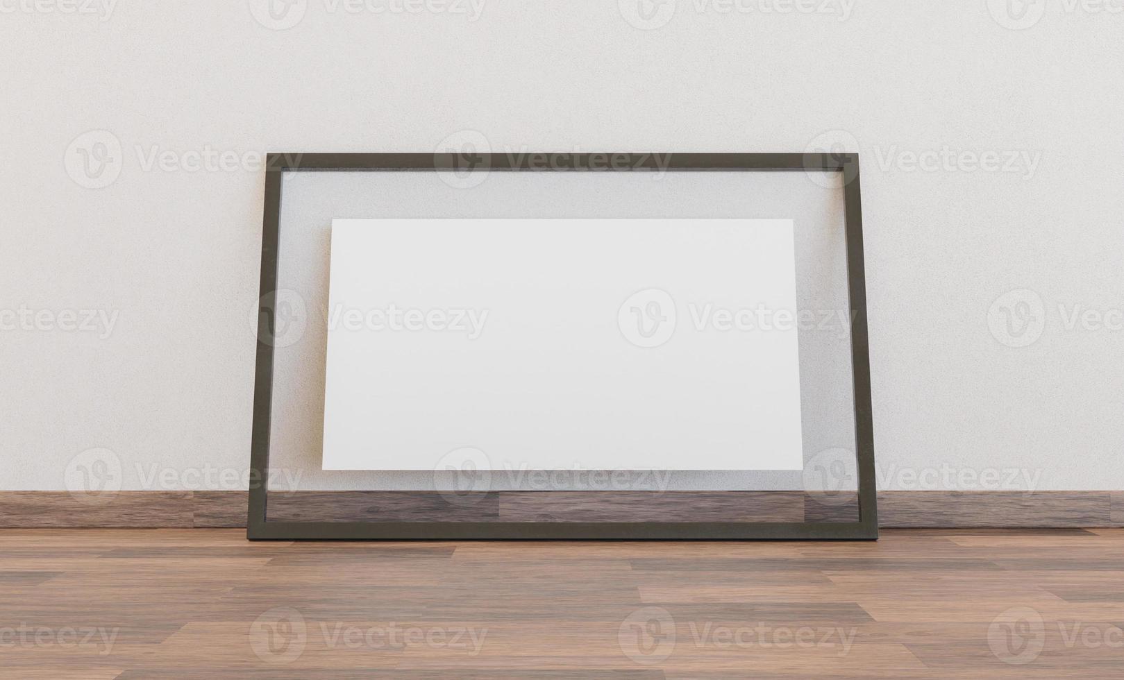 Frame mockup on the floor photo