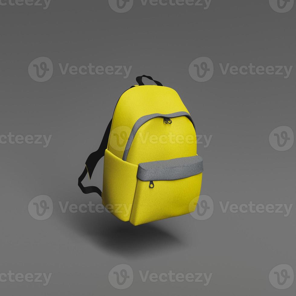 mochila escolar amarilla flotante foto