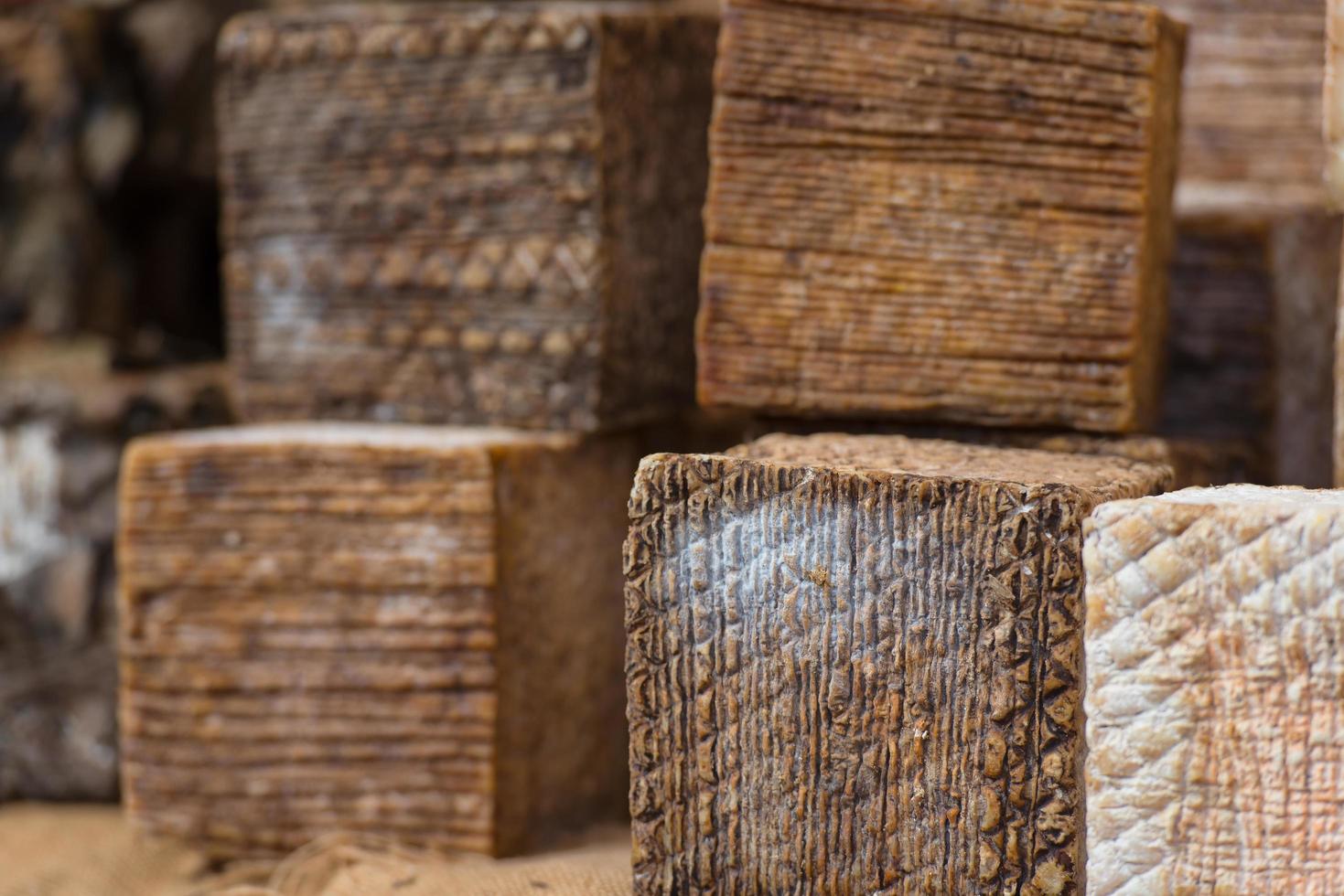 Ancient mountain cheese preparation photo