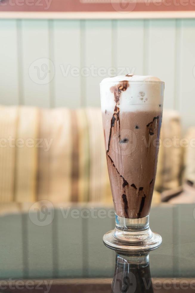 Iced chocolate on the table photo