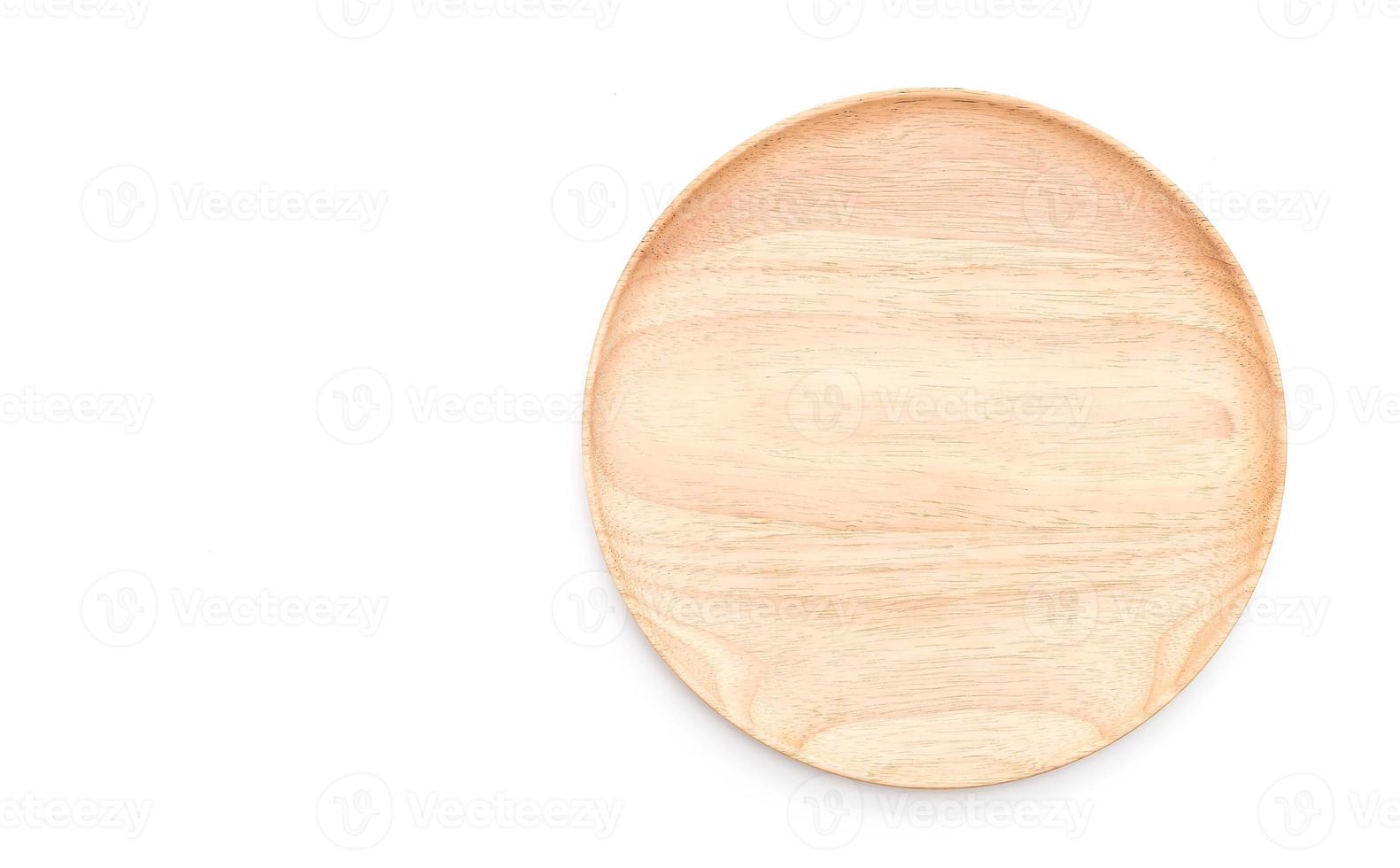 placa de madera sobre fondo blanco foto