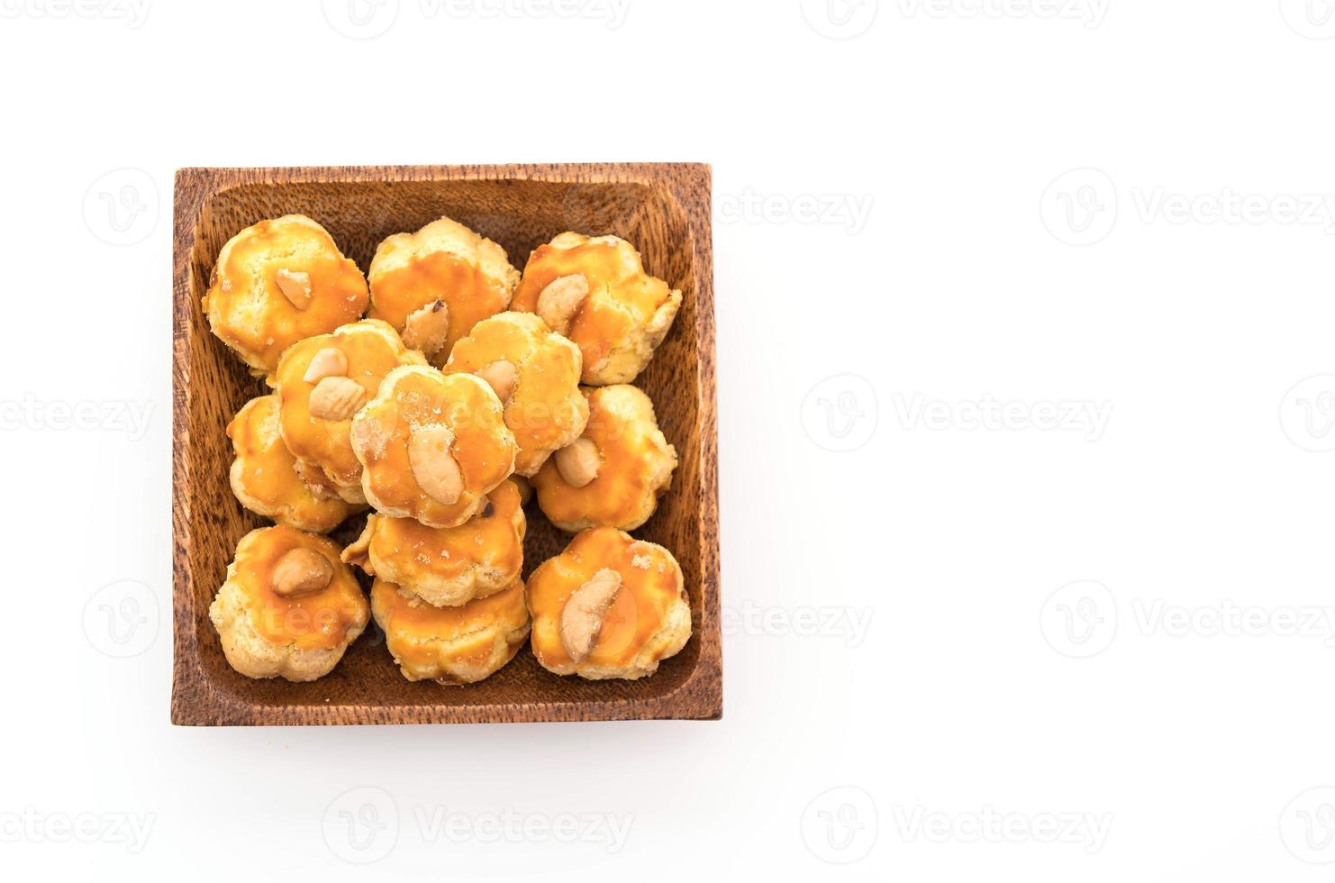 Durian cookies on white background photo