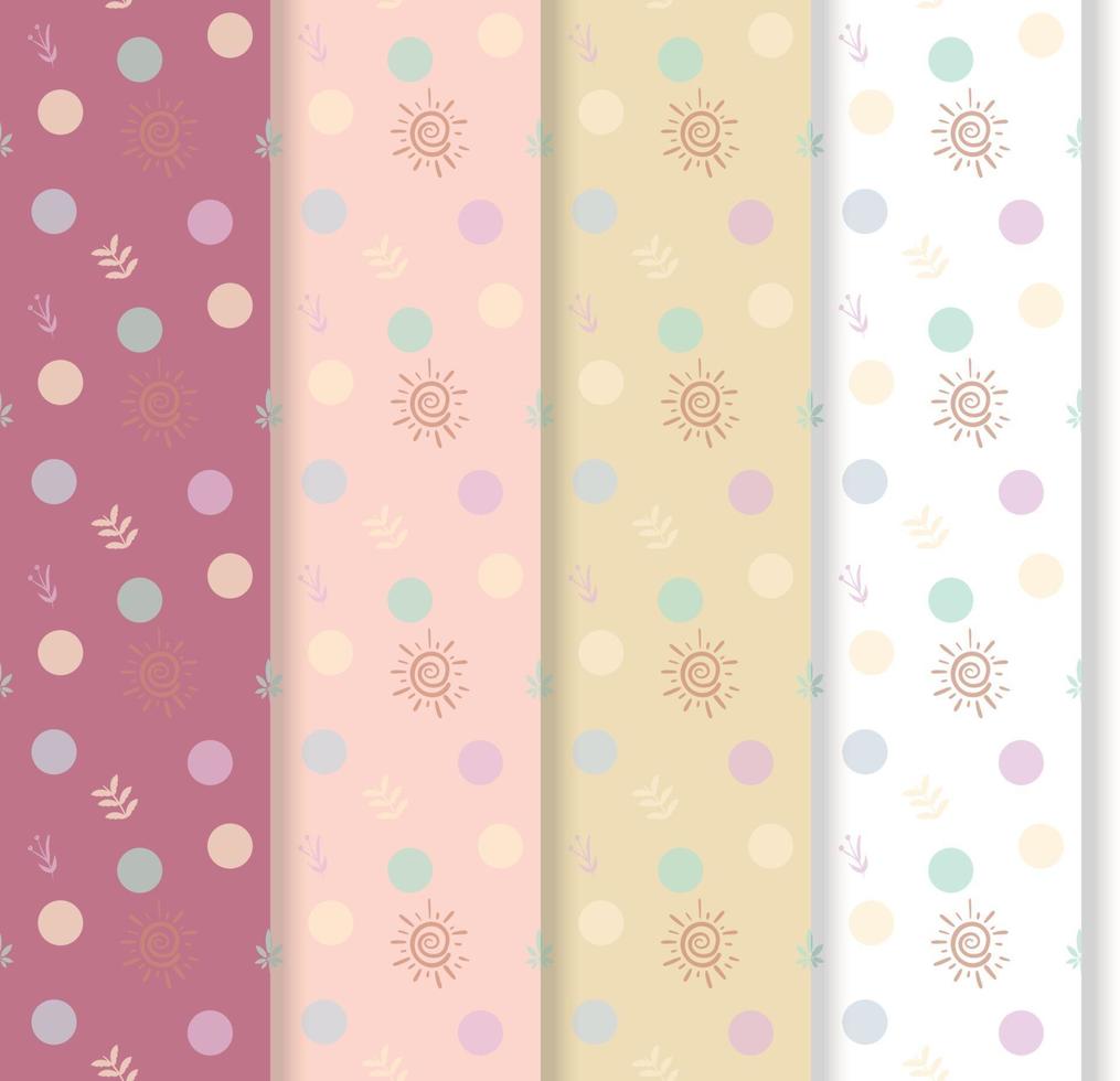 set of seamless floral patterns vector