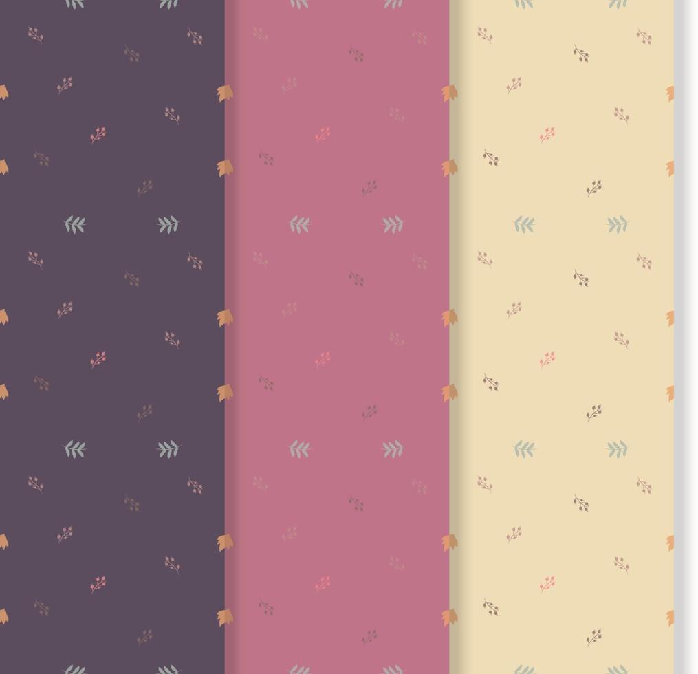 set of seamless floral patterns vector