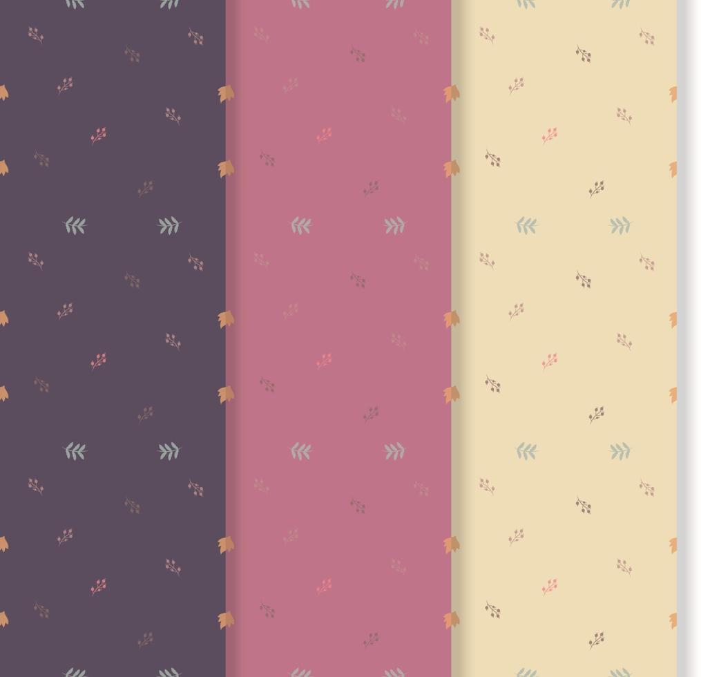 conjunto de patrones florales inconsútiles vector