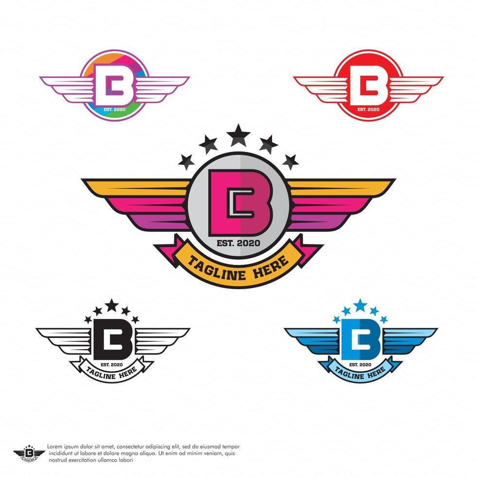 conjunto de logotipo letra b vector