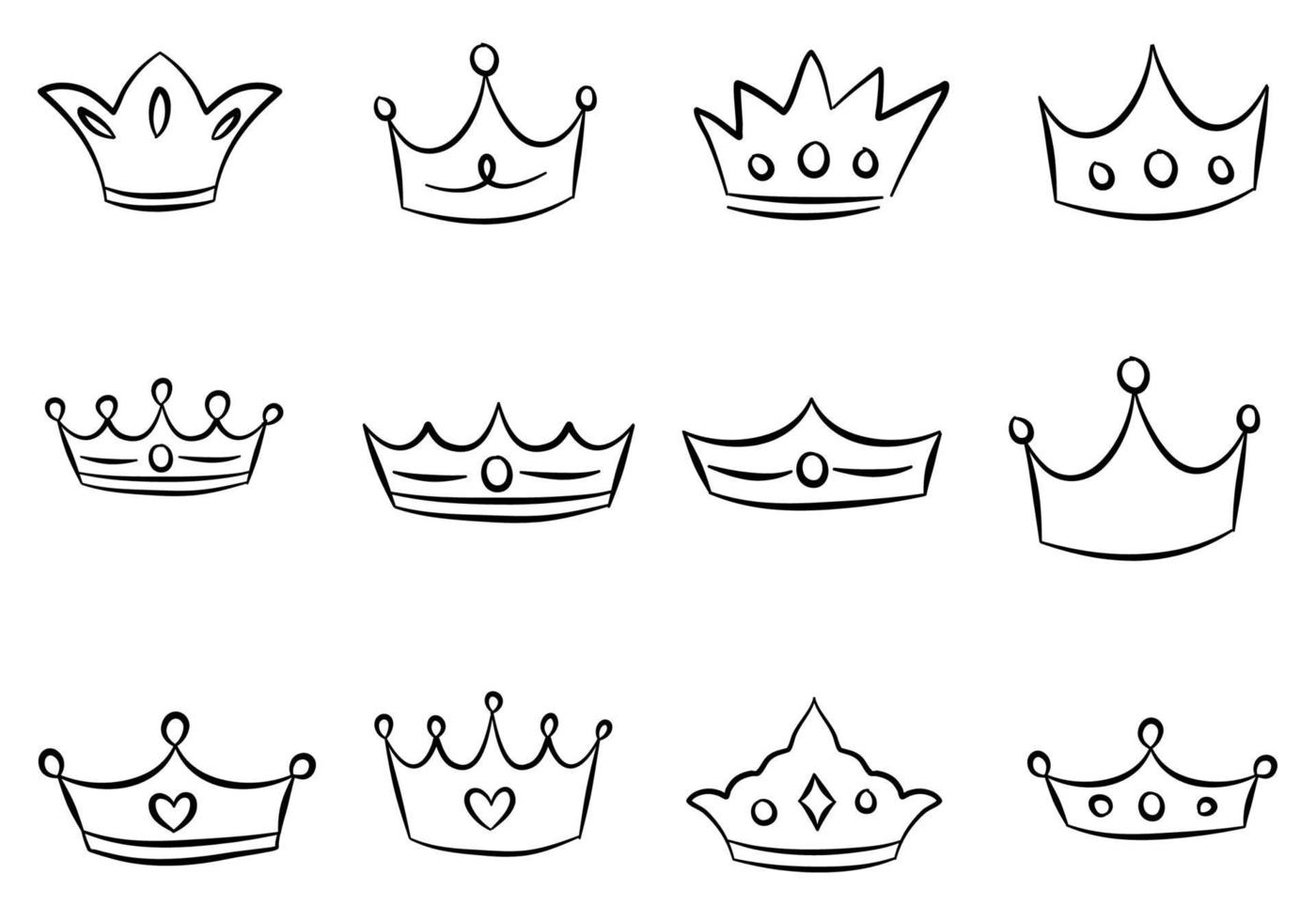 Hand Drawn Crown Vector Collection