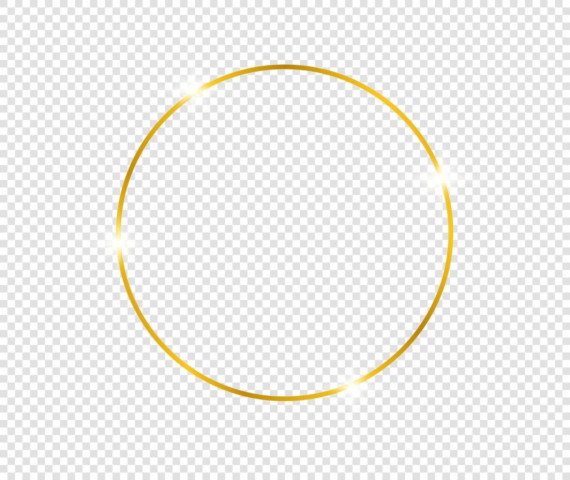 Gold shiny glowing frame vector