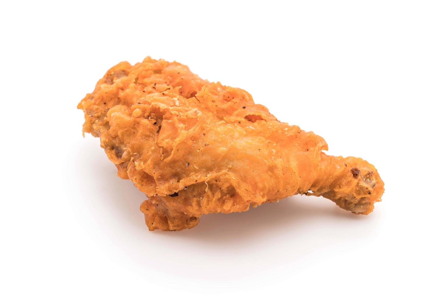 Fried chicken on white background photo