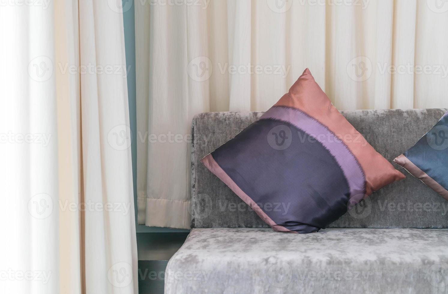 Pillow on sofa decoration in living room photo