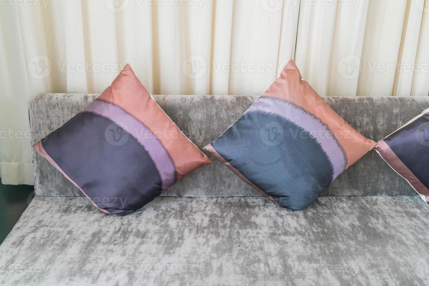 Pillow on sofa decoration in living room photo