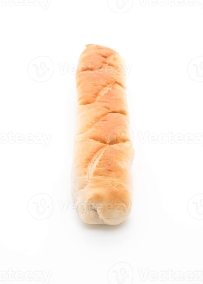 French bread on white background photo