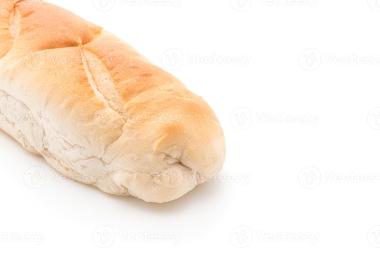 French bread on white background photo