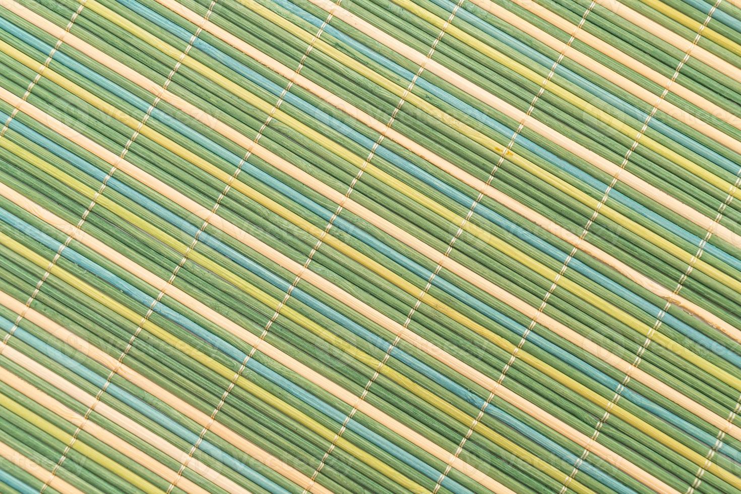 fondo de la superficie de bambú de la estera foto