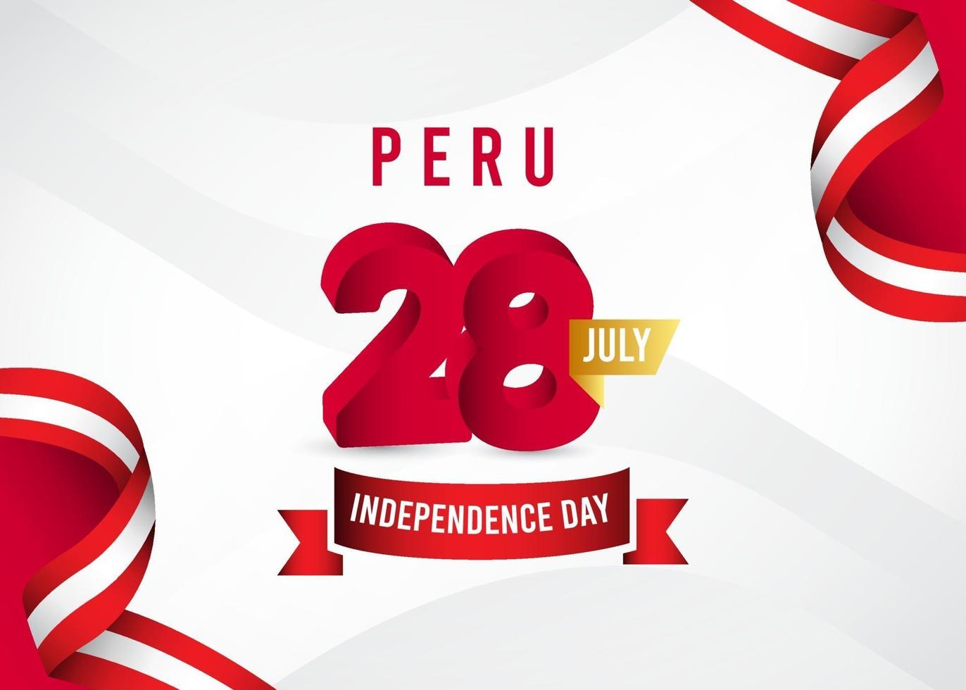 Peru flag banner template vector