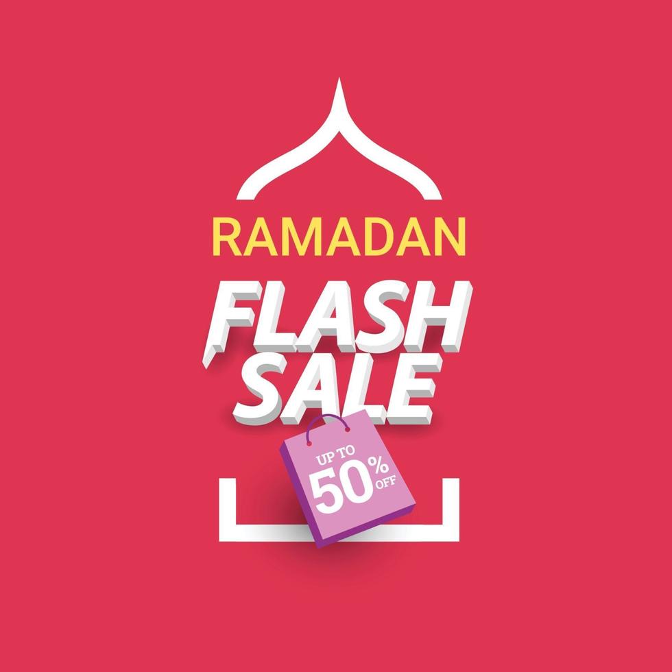 Ramadan flash sale vector design template