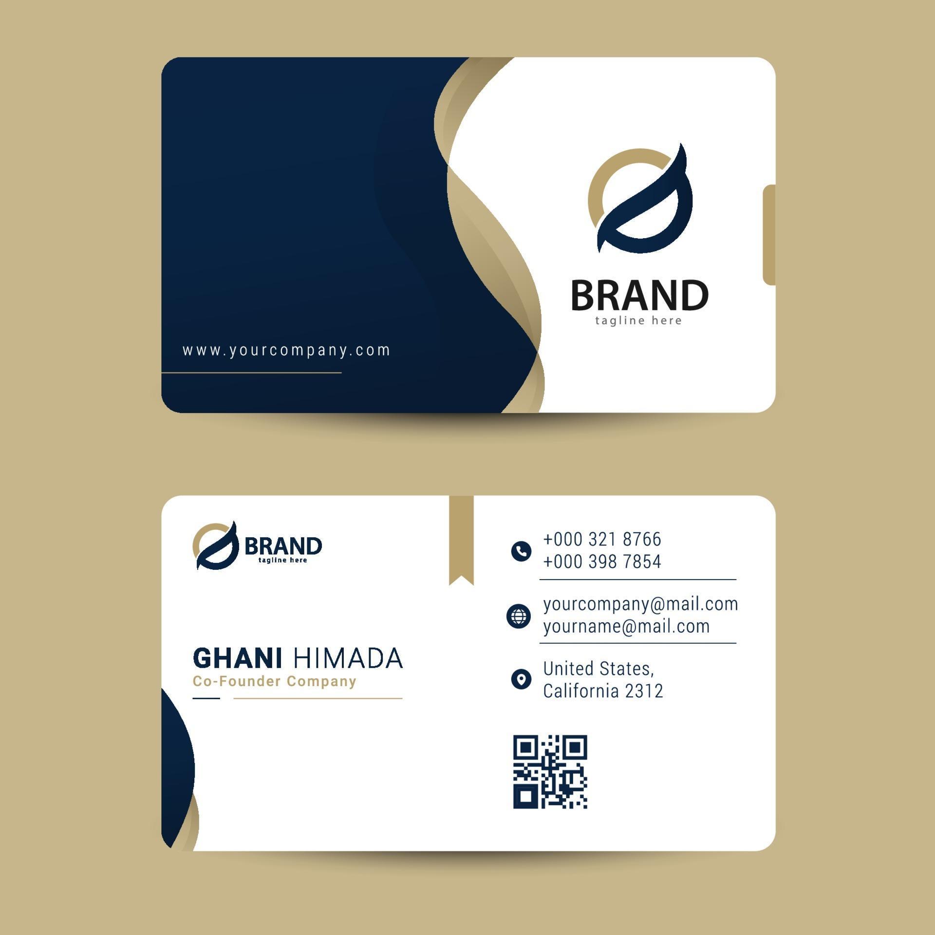 Business Card Front And Back Design Template 3041719 Vector Art At 